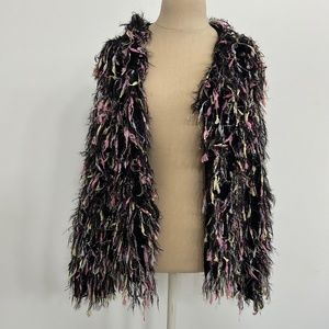 Colorful Shaggy Cardigan